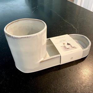 Hearth and Hand Magnolia - Stoneware Kitchen Sink Caddy Sour Cream